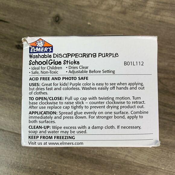 Elmer's Disappearing Purple School Glue, Washable, 30 Pack, 0.24-ounce sticksx - Picture 3 of 8